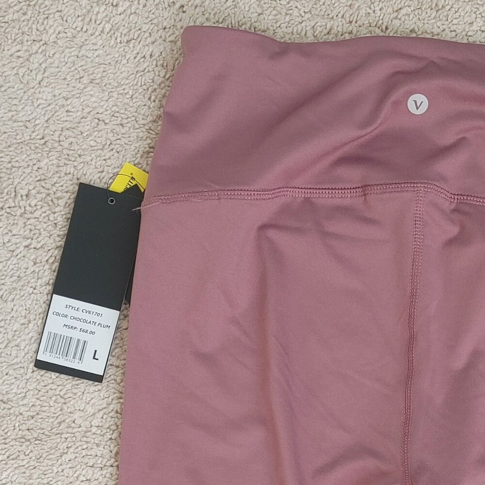 NWT Velocity Chocolate Plum Capri Leggings Tru Dry Gym Yoga Pants - Size Large - Picture 4 of 4
